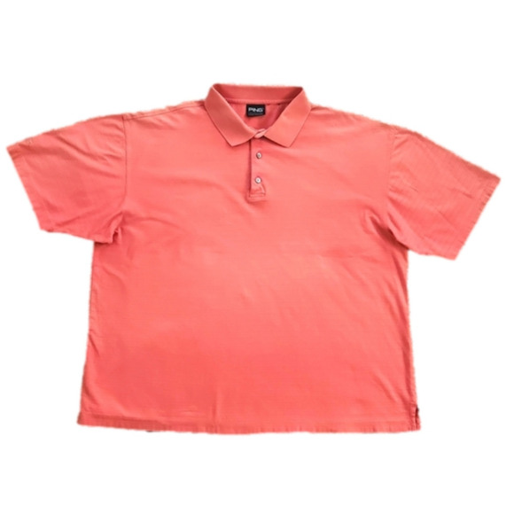 PING Collection Peach Golf Polo Shirt - Picture 1 of 8